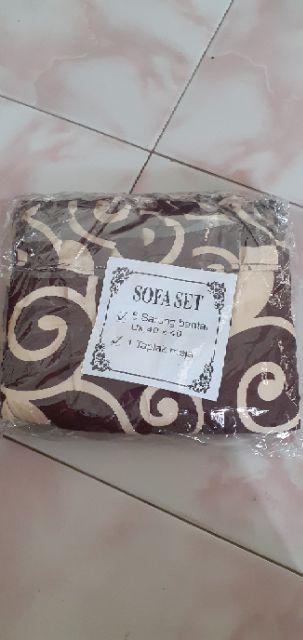 Terlaris!!! Grosir Sofa Set/ Set Tamu / Sarung Bantal Sofa 40x40 Taplak Meja Motif Ferona