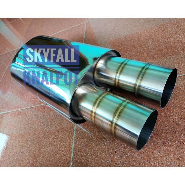 Knalpot Racing Mobil Sebring Zebring Dua Lubang Double Hole Silencer Only