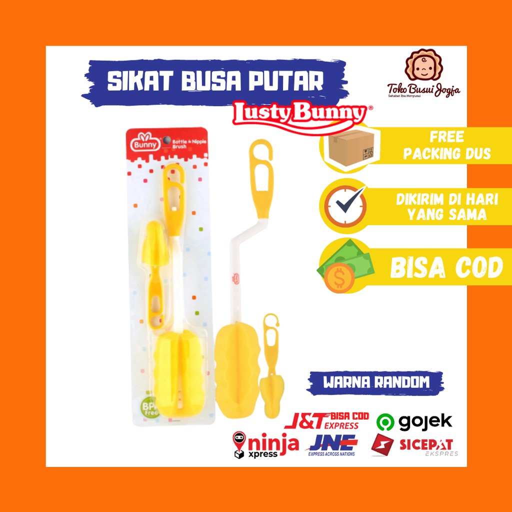 SK-3011 Ninio Bottle And Teat Cleaning / Sikat Botol Busa Putar Lusty Bunny