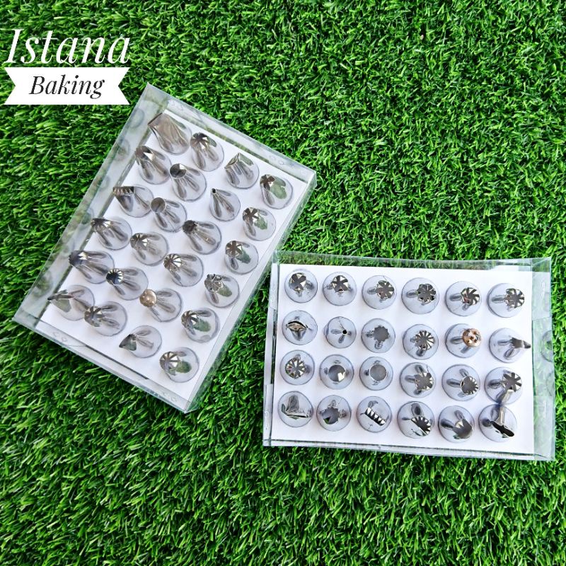 Istana Baking Spuit Stainless 1set isi 24pcs Termurah Terlaris Tebal Serbaguna Awet Multifungsi