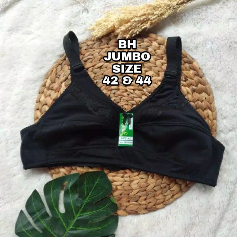 BRA TANPA KAWAT SIZE JUMBO WARNA HITAM / BH PLUM BIG SIZE