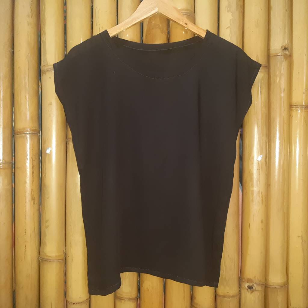 Baju Atasan Bali Polos Lembut dan Adem-Dark Brown