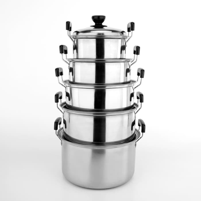 Jual High Pots Panci Set HIGH GRADE STAINLESS STEEL 5 in 1 UGO Berkualitas