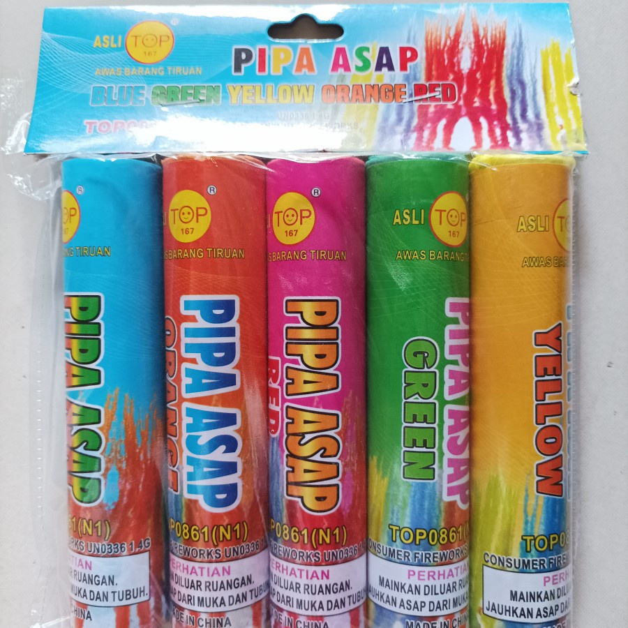 Smoke Bomb - Pipa Asap - Asap Warna - Bom Asap - smoke colour durasi 60 detik