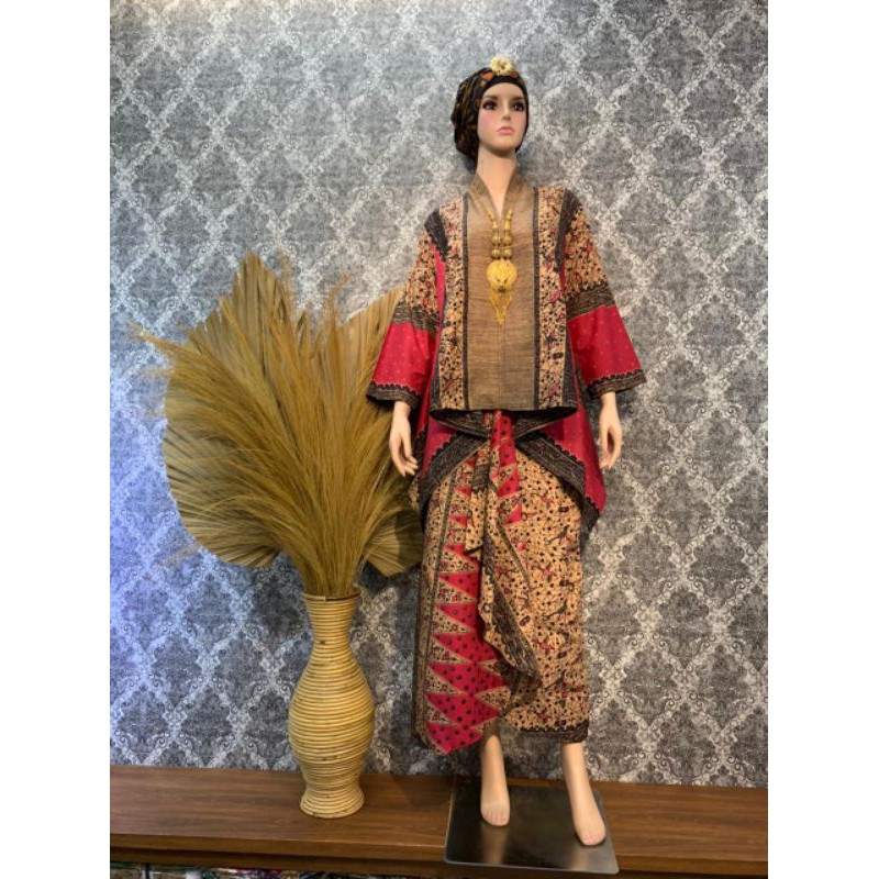 Setrok Batik Pesta Jupri Katun Palembang / Setelan Batik Atasan Rok Jumbo / Set Batik Katun - Batik 