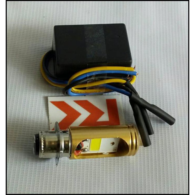 Lampu Utama Led H6 + Modul Dc Atau Converter Dc