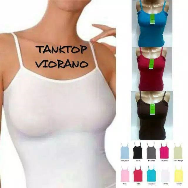 Tanktop Tali Wanita Fit to XL Viorano Supersoft Camisol Tali Kecil Lembut Singlet Cewek Allsize-ungu