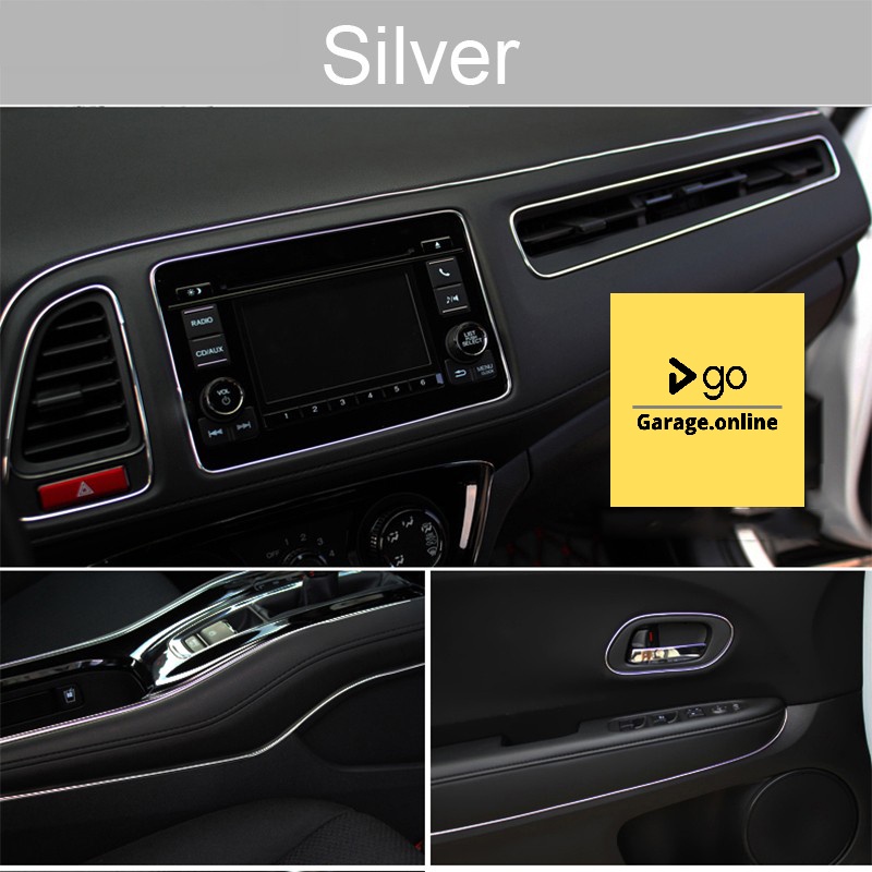 Strip LIS ELASTIS 5 METER VARIASI Panel Dashboard Interior Mobil ELEGANT+SCRAPER GLOSSY METALIK