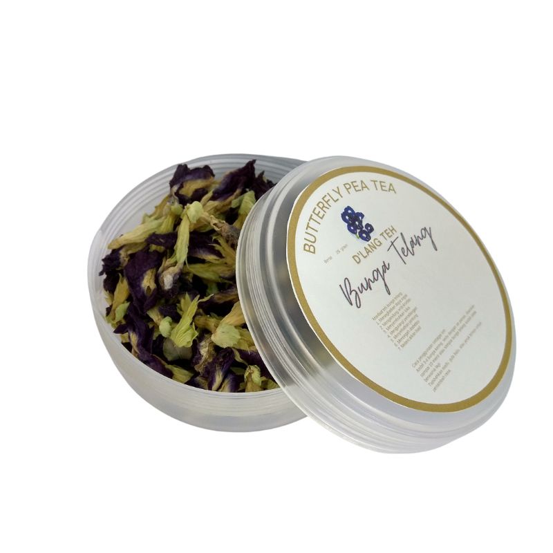 

D'Lang Teh Telang Butterfly Pea Flower Tea Pocket Saku Premium Bagus Mini Travel Pot Tin