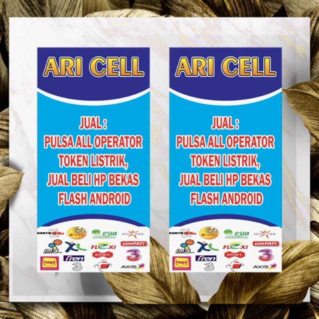 Spanduk banner konter data pulsa kuota termurah ukuran 100 X 50 beli 1 gratis 1
