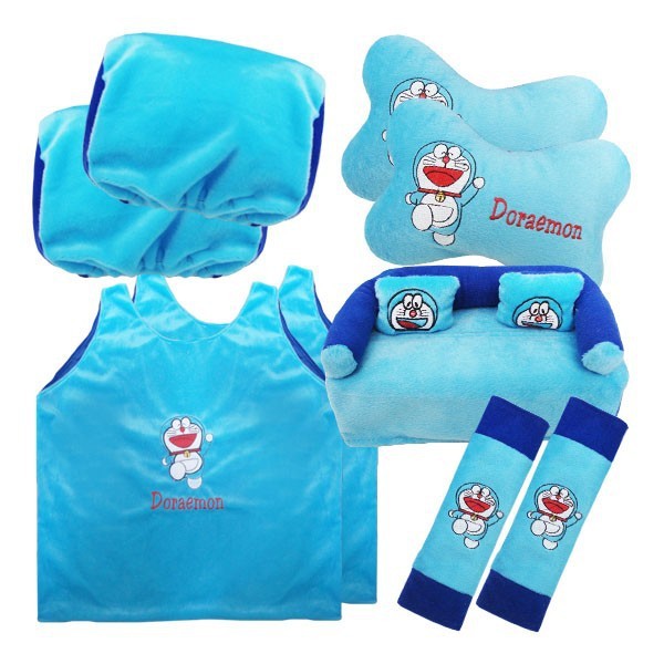 Bantal Mobil 5in1 Doraemon / Sarung Jok Mobil Doraemon