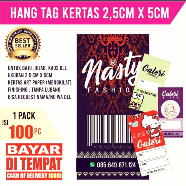 

Label hang tag kertas