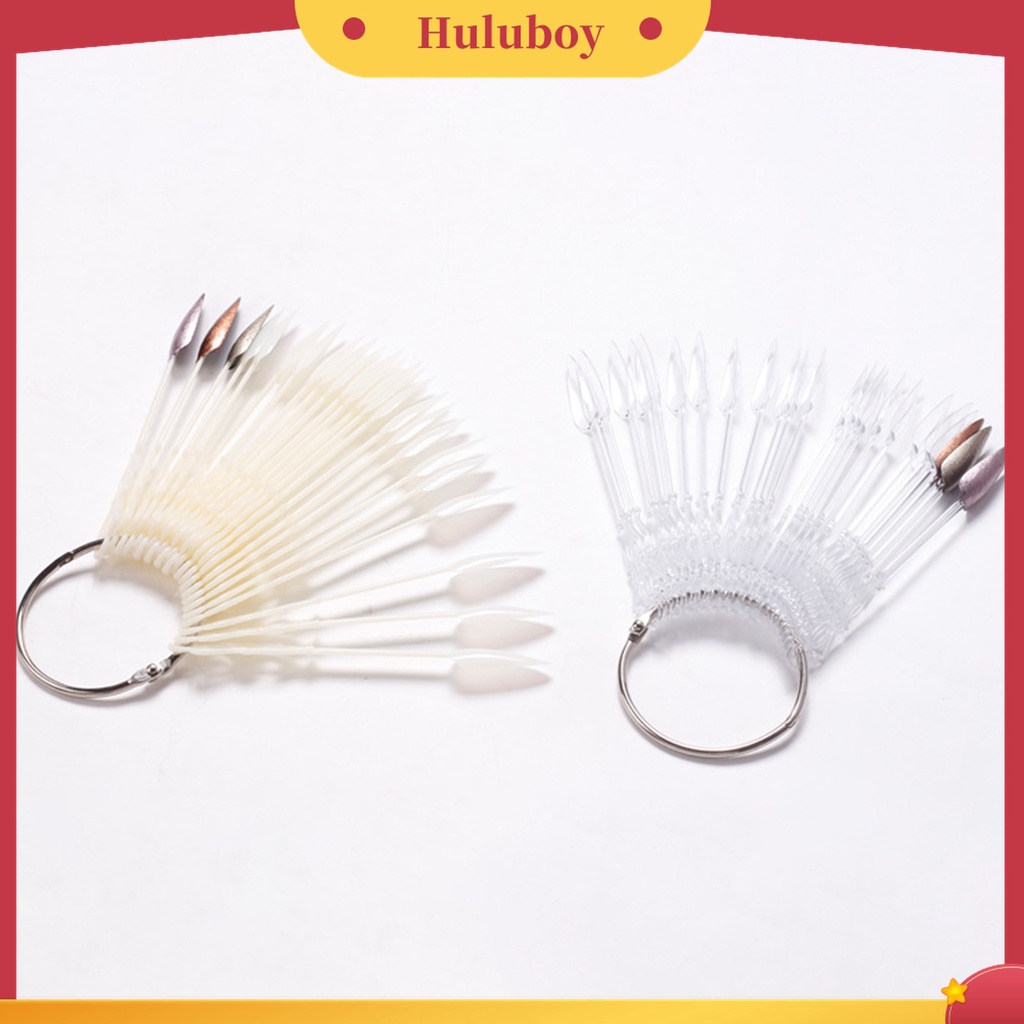 Huluboy Huluboy♡ 24pcs / Set Kuku Palsu Transparan Adjustable Untuk Latihan Nail Art / Manicure