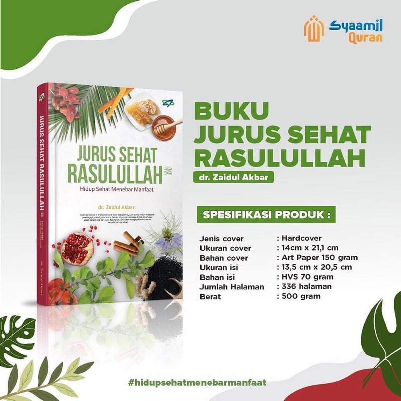 Buku Jurus Sehat Rasulullah JSR dr Zaidul Akbar ORI - Syaamil Quran