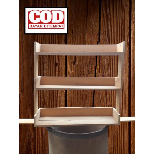 rak bumbu susun / rak make up / rak bumbu kayu