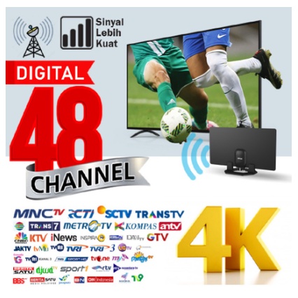 Antena TV Digital Analog Indoor Dinding DVB-T2 + Booster PX UDA-2100A