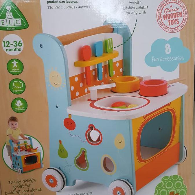 Mainan Masak Elc Wooden Activity Kitchen Shopee Indonesia