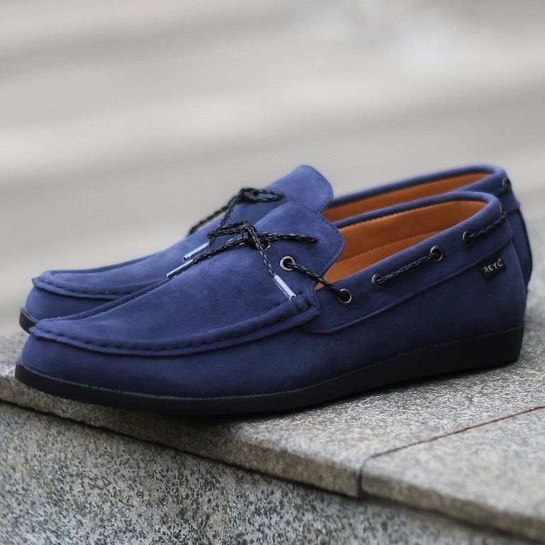 LICK NAVY |FORIND x Reyl| Sepatu Suede Asli Vintage Klasik Casual Pria Boat Ori Original Footwear