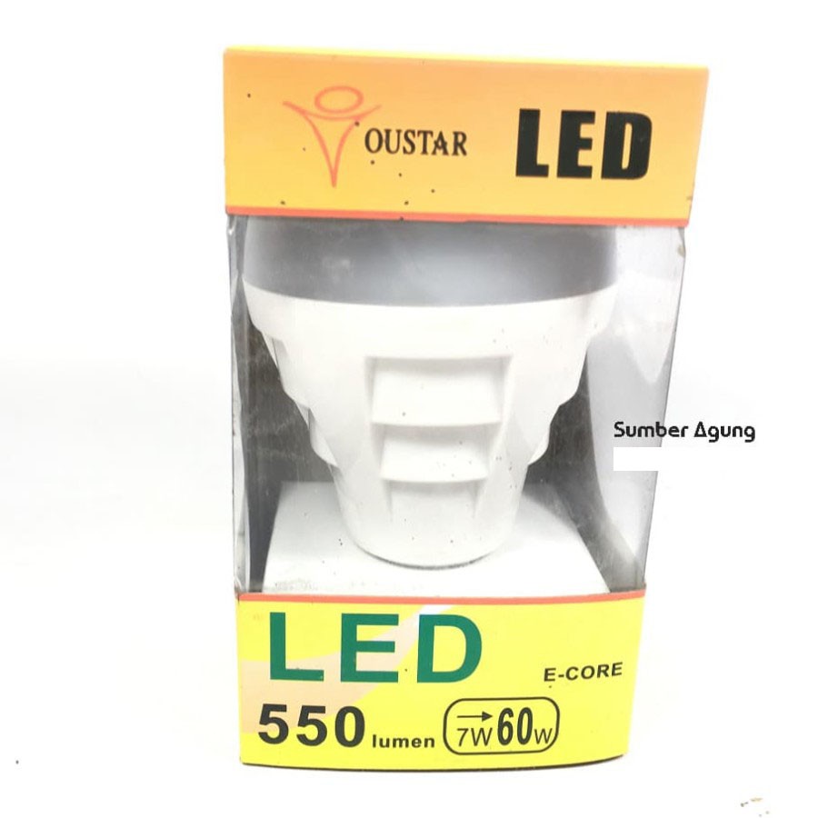 Lampu LED Hemat Energy 7W Setara 60W 550Lumen Terang Merk Oustar