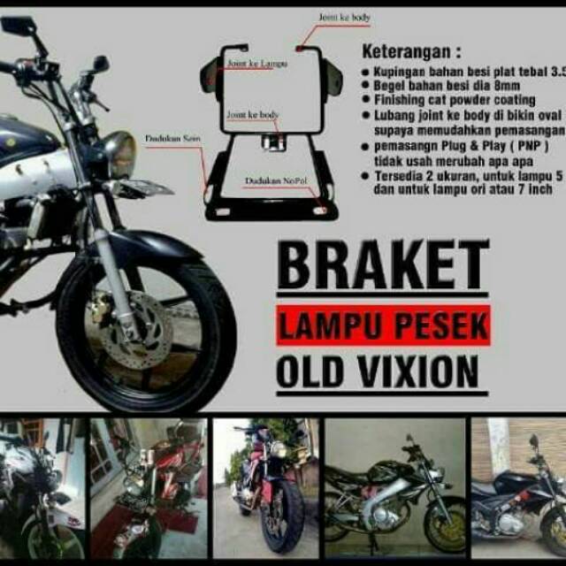 Braket/breket lampu pesek vixion/dudukan lampu pesek vixion old