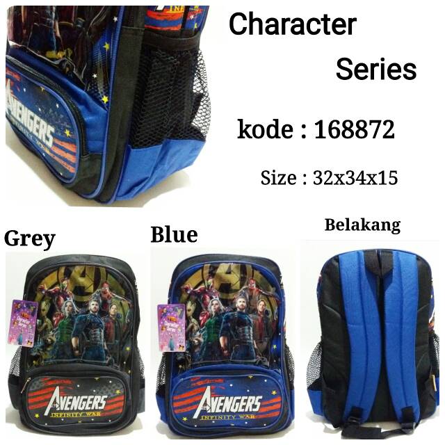 Tas sekolah ransel backpack anak cowo CS168872 tas anak avangers