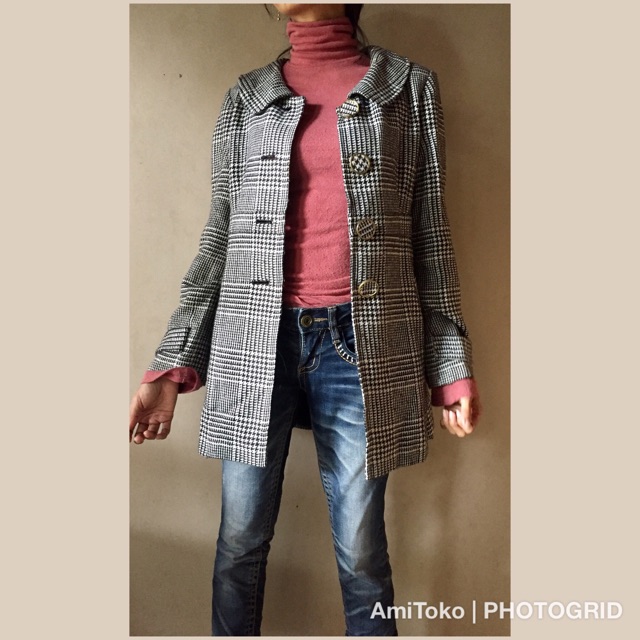 Coat wool rajut luccica