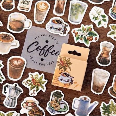 Label Stickers - Coffee Lovers (45pcs )