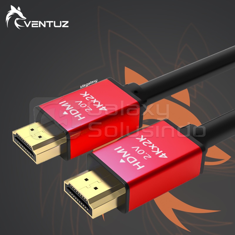 VENTUZ HDMI 2.0 2K 4K 60Hz HDCP 2.2 Gold Plated Cable - 1.5m