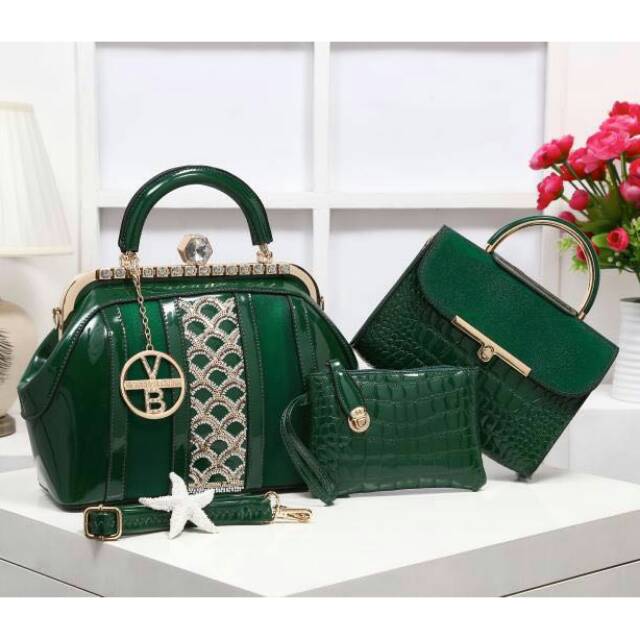 Tas Wanita VB Behel Swarovski 9187# Tas Import Tas Fashion Tas Murah Tas Pesta