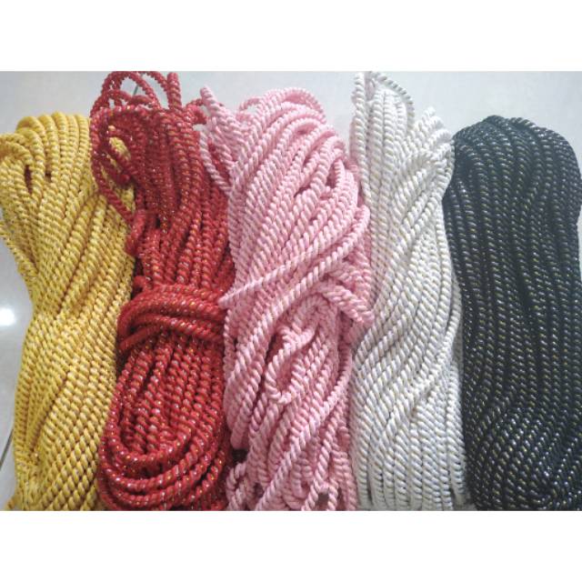 Tali ulir warna 6 mm rol 10 meter