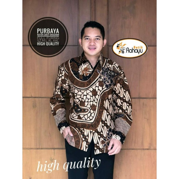 Kemeja Batik Lengan Panjang Rahayu Purbaya Full Furing