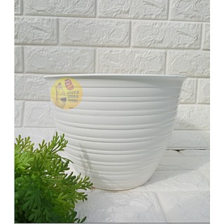  ORI  Pot  Tawon  24 cm Putih POT  BUNGA TAWON  ORIGINAL BJP 