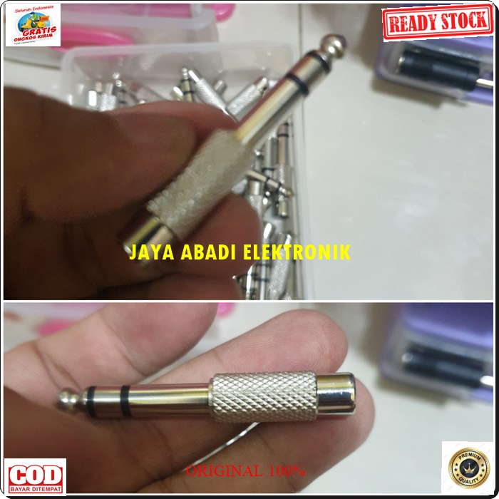 G250 ORIGINAL JACK 6.5 MM RCA BESI ADAPTER KONEKTOR SAMBUNGAN SPLITER AUDIO DAN SOUND SUARA CONVERTER KONEKTOR MULTI UNIVERSAL MALE EXTENSION PENYAMBUNG HEADSET HEADPHONE FEMALE AUX DVD RCA AMPLI STEREO HEADSET HARGA TERJANGKAU