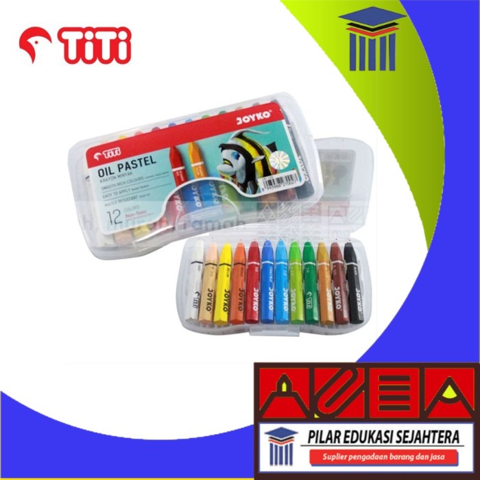 

CRAYON / OIL PASTEL TITI-JOYKO ISI 12 WARNA MURAH