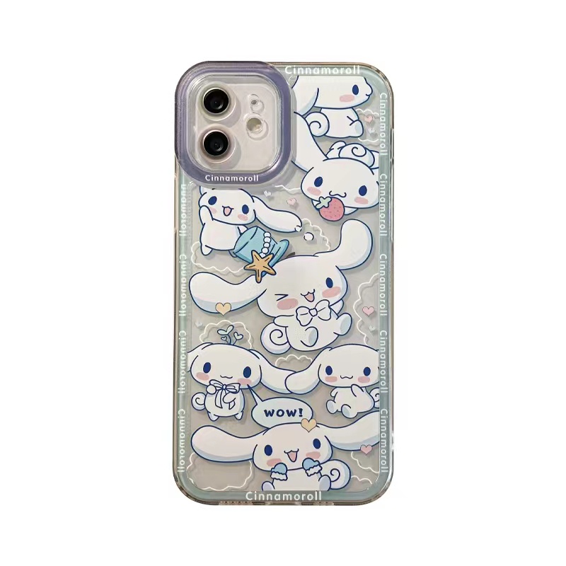 iPhone Case iPhone 13 13pro 13prm Silicone Soft Case Transparan Persegi Kartun Lucu untuk iphone 11 iphone 12 pro max iphone 7 plus iphone 8 plus phone xr xs max X Xr 11 Max 8plus iphone Pro mini7SE