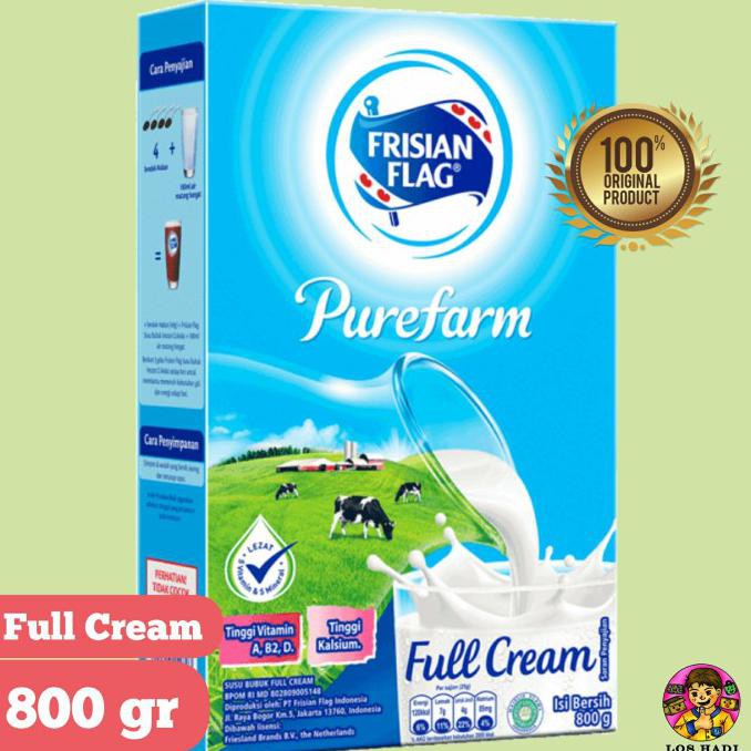 

[[BISA COD]] Frisian Flag Purefarm Susu Bendera Full cream 800 gram fullcream 800 g PRODUK TERBATAS