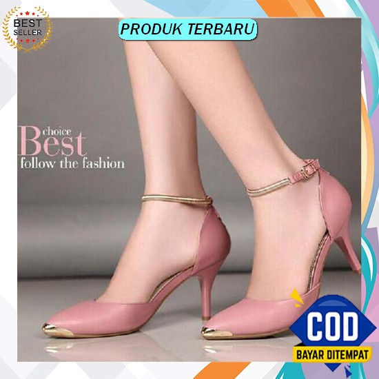 Block Heels Wanita Asli Import Readystock Batam - Sepatu Hak Bert Hm4 High Berlin (Js13) - Hita Cafa