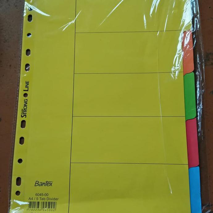 

BEST SELLER bantex kertas pembatas divider 6045-00. a4 / 5tab diveder TERJAMIN