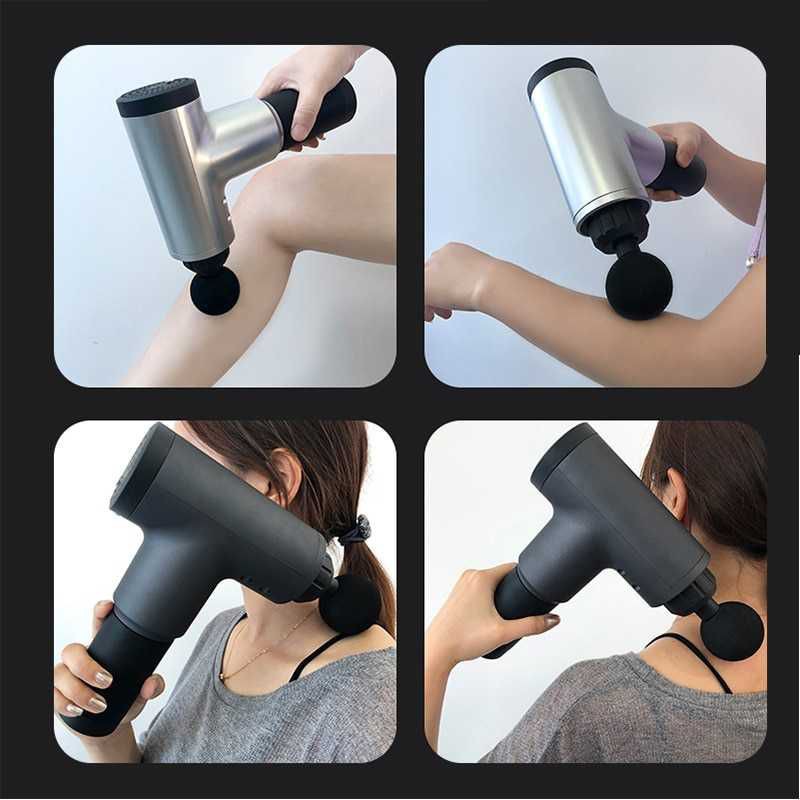 Massage Gun Alat Pijat Elektrik Pundak Punggung Tangan Facial Gun