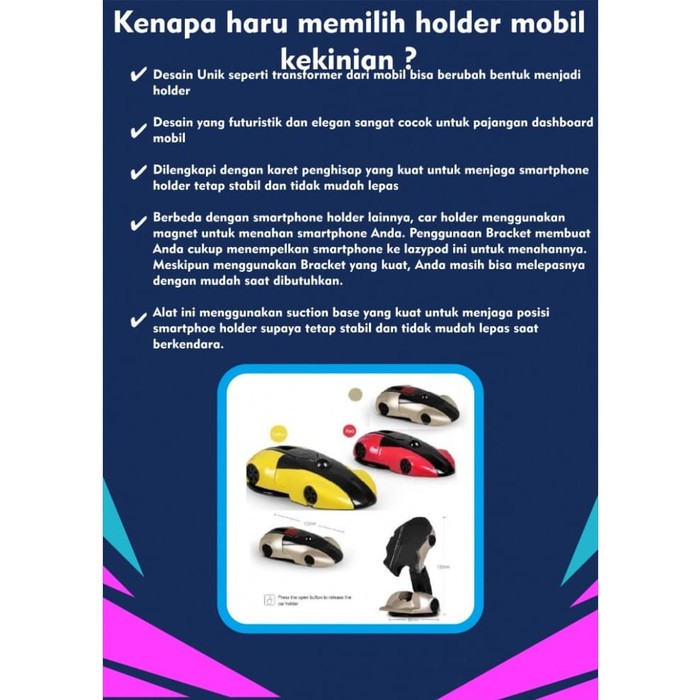 Stand Mobil Kekinian Holder Berbentuk Mobil Keren minimalis Elegan