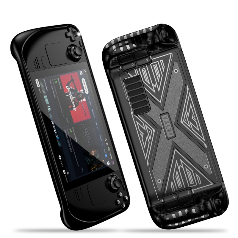 Soft Case TPU Shockproof Anti Jatuh Cover Proteksi Belakang Konsol Game Steam Deck