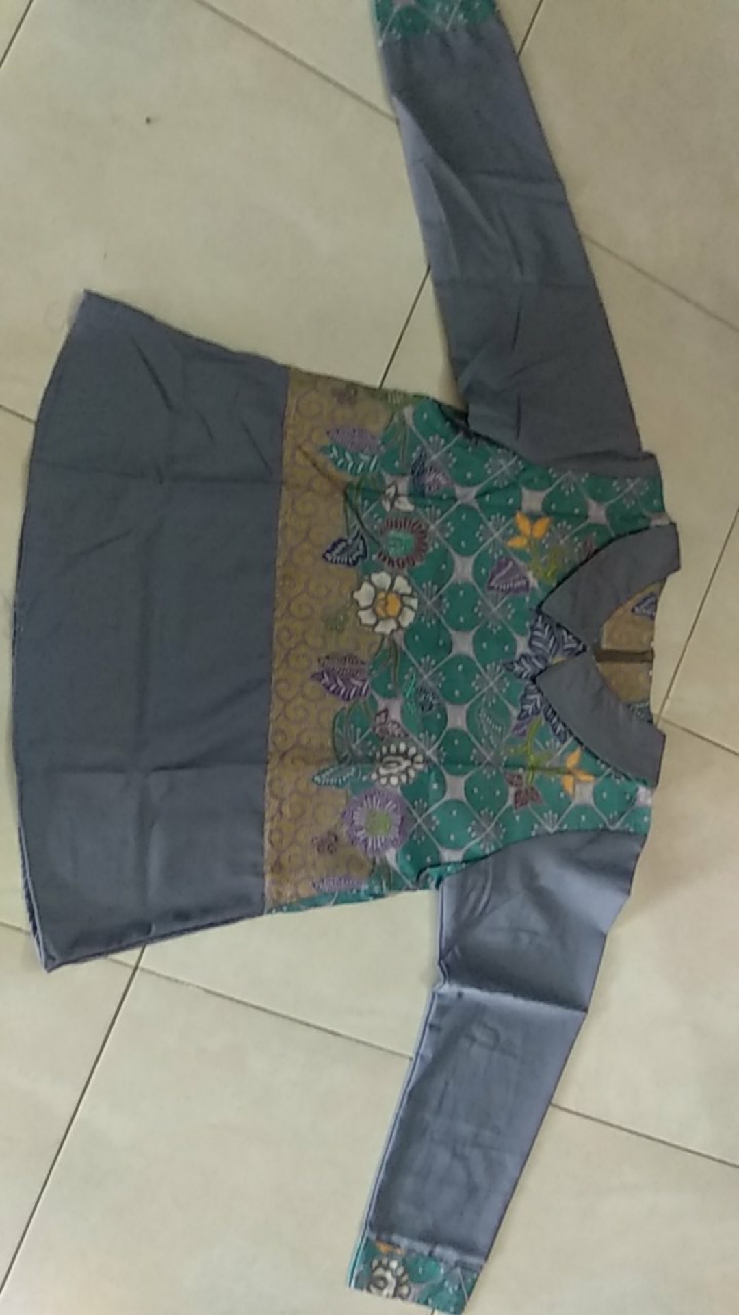 Tey-17 Batik Wanita Asj Sa Hrb026 Kenongo Kemeja Tosca Pendek