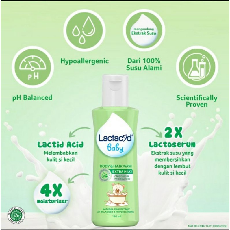 LACTACYD BABY EXTRA MILKY 60 ML - Sabun bayi untuk kelembaban kulit