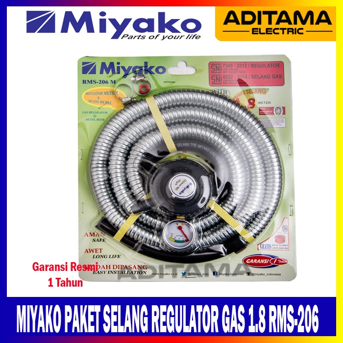 MIYAKO PAKET SELANG REGULATOR RMS-206M/ SELANG REGULATOR MIYAKO RMS206