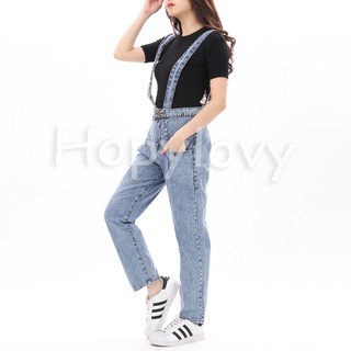 HOPYLOVY Celana  Boyfriend  Jeans Wanita Bisa Pakai 2 