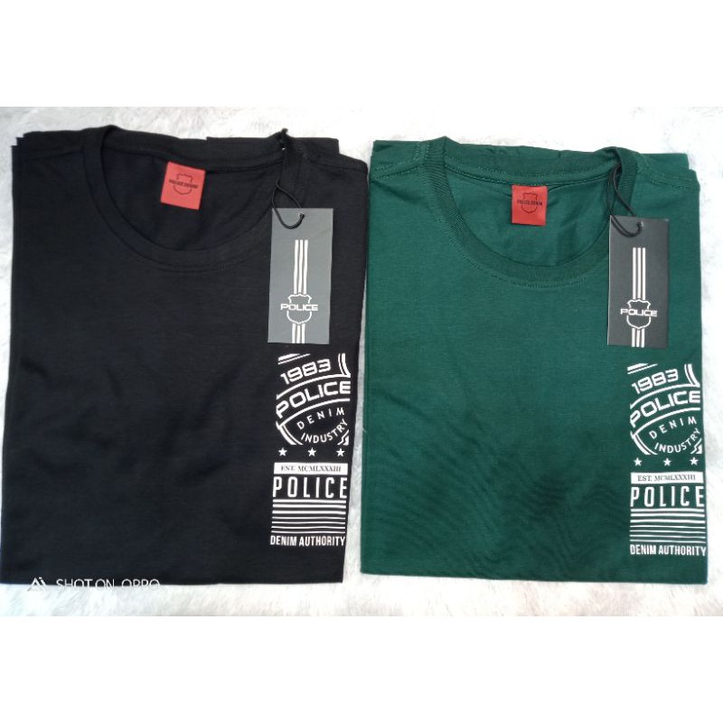 KAOS OBLONG POLICE DENIM ORI / KAOS PRIA POLICE / KAOS OBLONG PRIA POLICE DENIM ORI