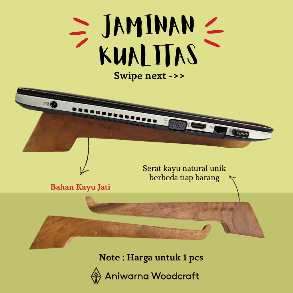 Stand Laptop / Penyangga Laptop Kayu Jati