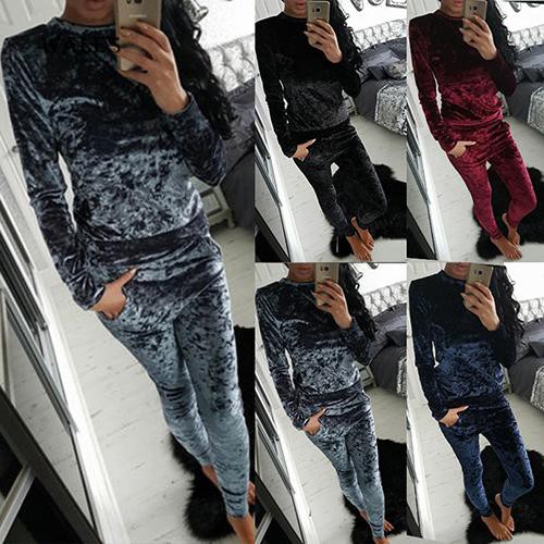 velvet loungewear tracksuit