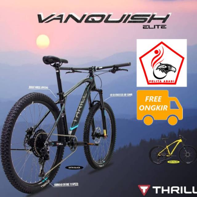 BIG PROMO Big Sale  THRILL VANQUISH ELITE MTB 27.5 T120 11SPEED 50T 2020 SEPEDA GUNUNG  Sepeda