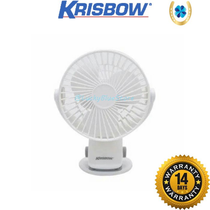 KRISBOW Kipas Darurat Emergency Fan Meja Portable Clip Jepit 3in1 360 drajat